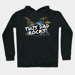 This Dad Rocks Drums Drummer Father's Day Hoodie